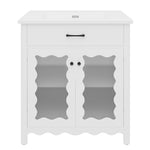 Modern Bathroom Vanity With Tempered Glass Doors