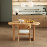Modern Extendable Dining Table with Removable Extension Leaves