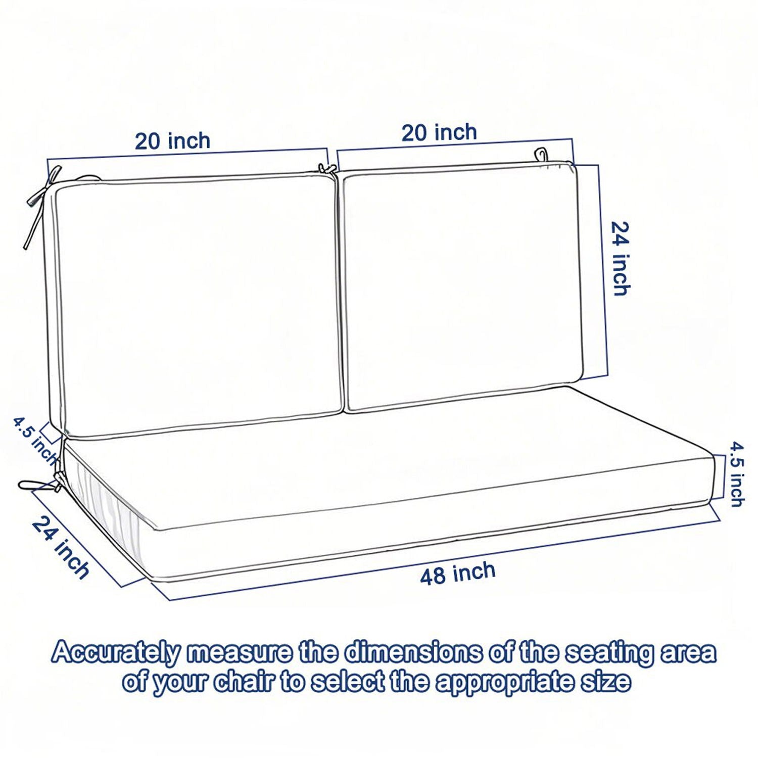 Deep Seat Waterproof Replacement Patio Chair Cushions