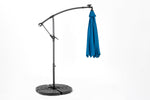 10ft Solar LED Offset Hanging Market Patio Umbrella in Dark Blue