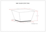 Abba Square Coffee Table - Dark Brown