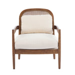 Elliston Rattan Backrest Solid Wood Accent Chair with Cushions - Set of 2