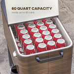 Outsunny Outdoor Cooler Cart, Rolling Beverage Ice Chest