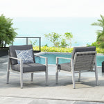 Modern Lounge Chair With Rope Accents And Cushions