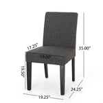 Contemporary Dining Chair With Upholstered Seating and Tapered Legs