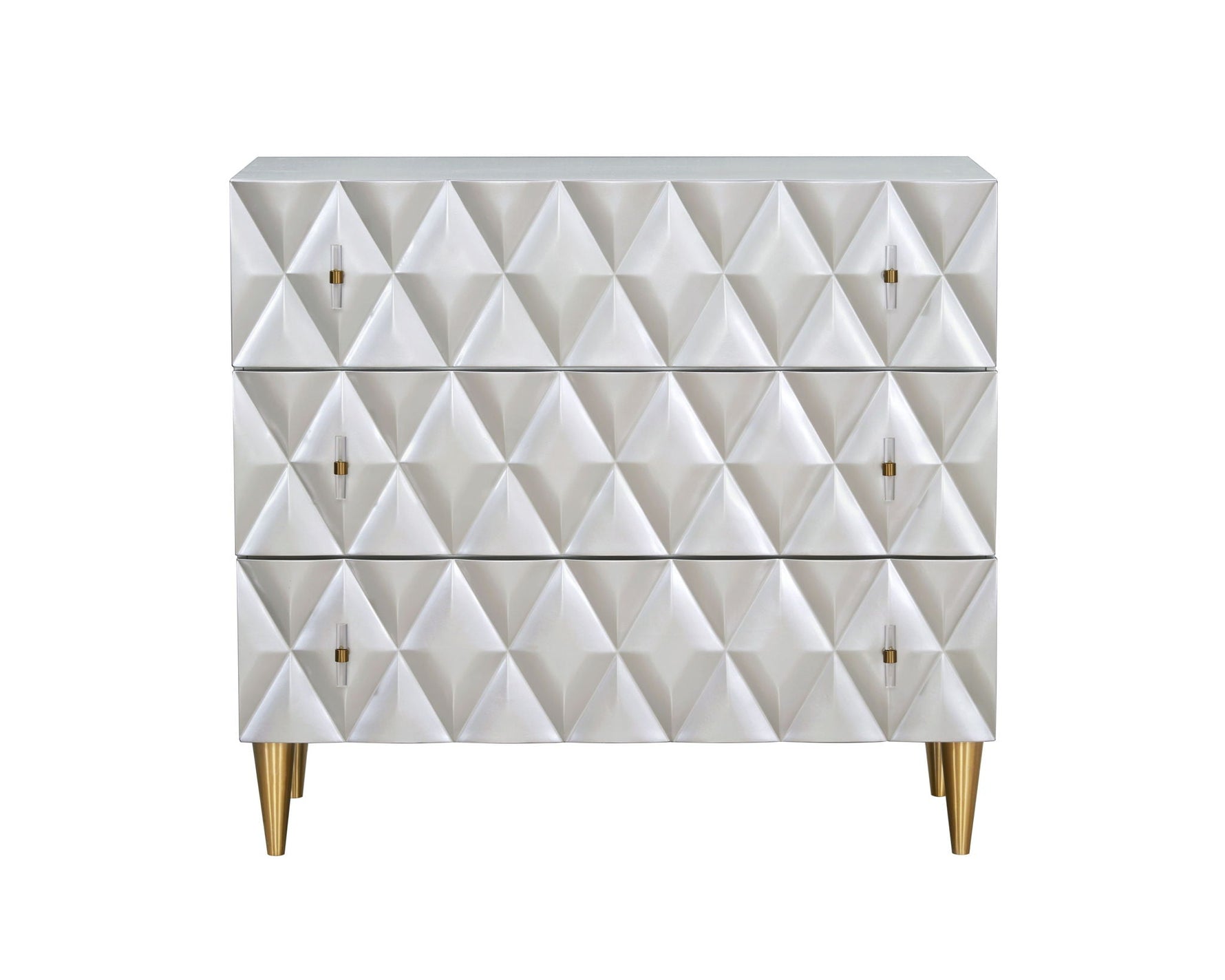 Anson Console Cabinet - Silver / Champagne