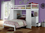 Freya Twin Loft Bed With Storage (Not Including The Bottom Twin Bed) - White