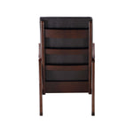 Raina Dark Brown Synthetic Leather & Espresso Finish Rocking Chair