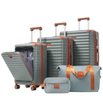 Deluxe 5-Piece Hard-Side Luggage Set with USB and TSA Security