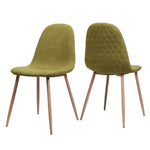 Elegant Dining Chair Set With Fabric Upholstery