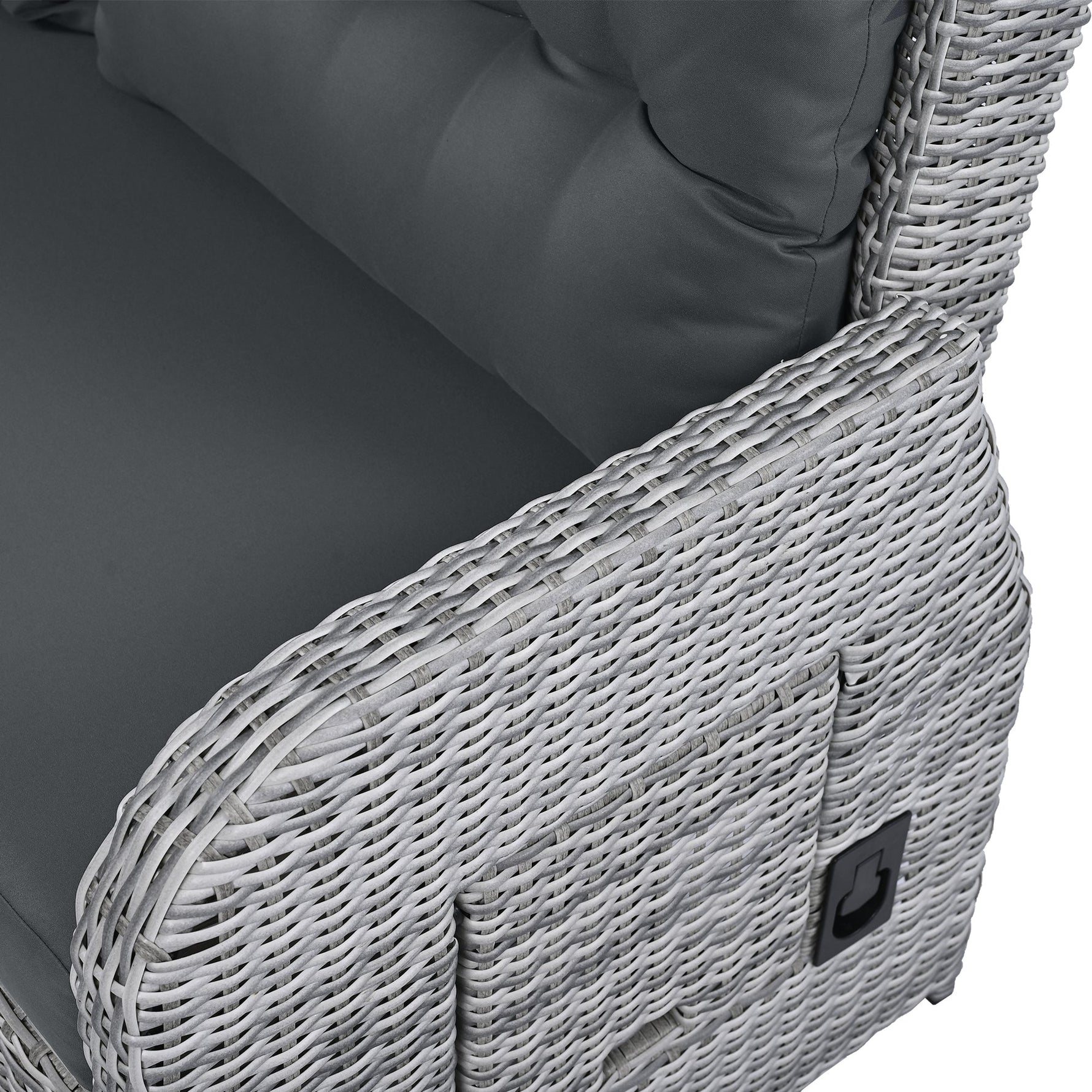 Outdoor Furniture Set Patio Rattan with Recliners and Tables