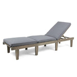 Ariana Wood Chaise Lounge with Cushion