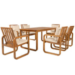 7 Pieces Patio Dining Set Outdoor Dining Table and Chairs