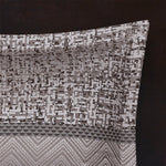 7 Piece Jacquard Comforter Set Grey Taupe King
