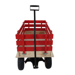 Children's and Garden Wooden Carriage with All-Terrain Inflatable Wheels