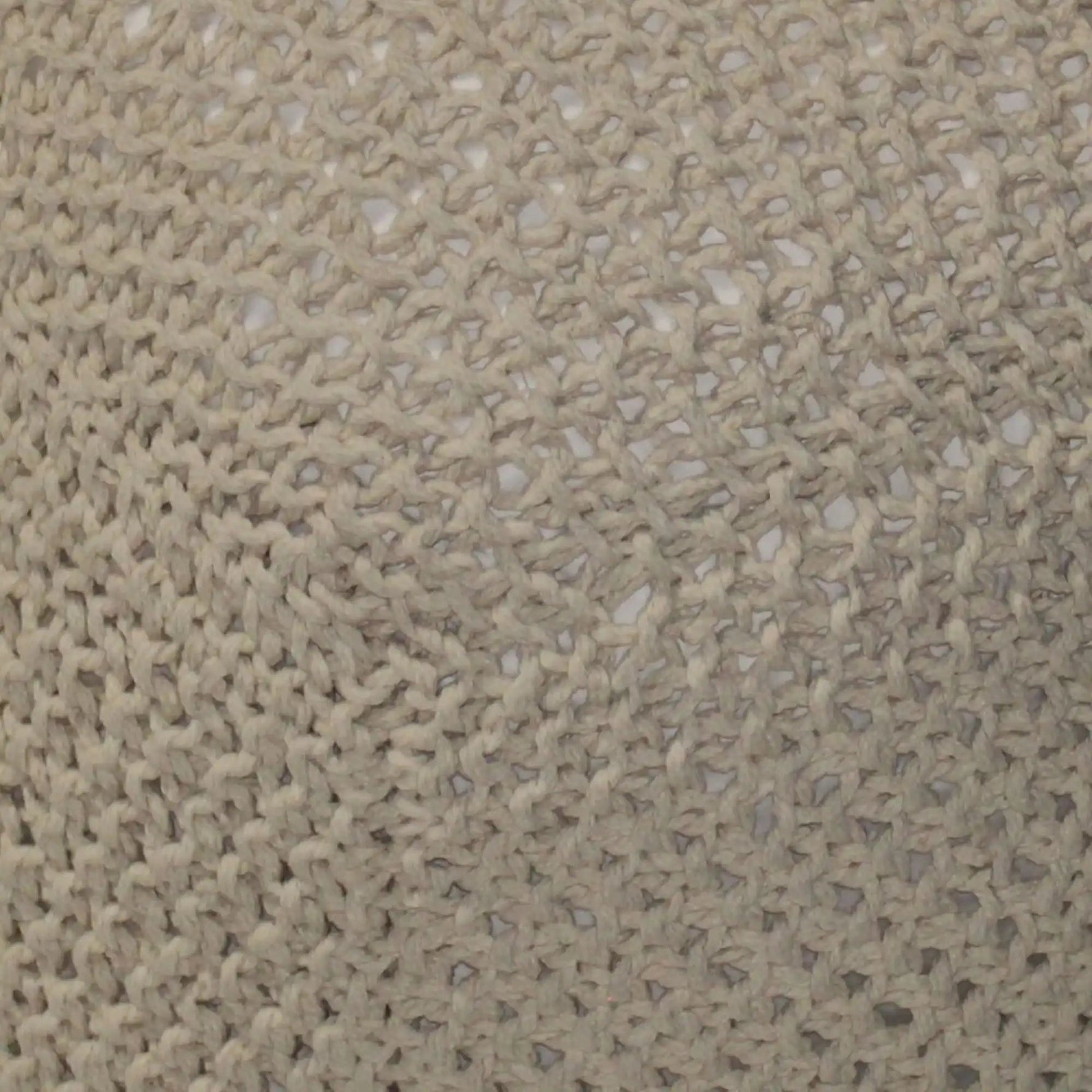 Semi Rounded Pouf Cable Knitted Perfect Seating