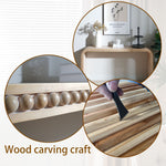59in Console Table with Wood Beads and Curved Waterfall-Style Frame