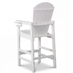HDPE Bar Height Adirondack Patio Chair Outdoor Bar Chair With Cup Holder And Armrests