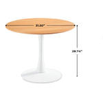 Mid-Century Tulip Table With Round Top and Pedestal Base