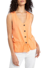 Sanctuary Heartstrings Button Tank in Melon, Size X-Small Regular