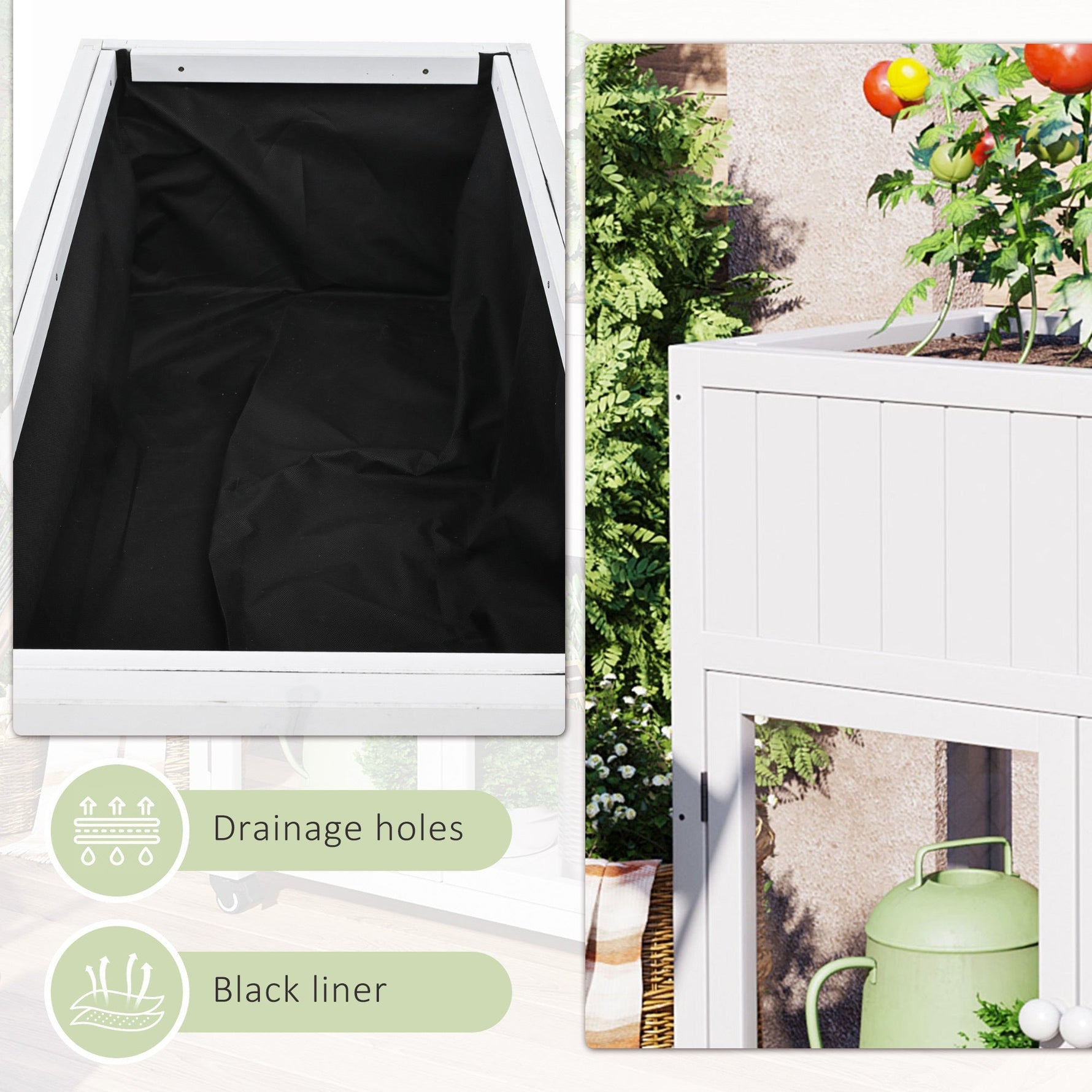 TOPMAX Patio Mini Wood Cold Frame Greenhouse