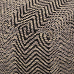 Barracuda Handcrafted Cotton Pouf With Chevron Pattern - Brown / Beige