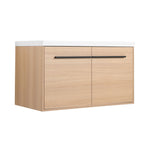 Bathroom Vanity Set With Resin Countertop Sink, 2 Doors