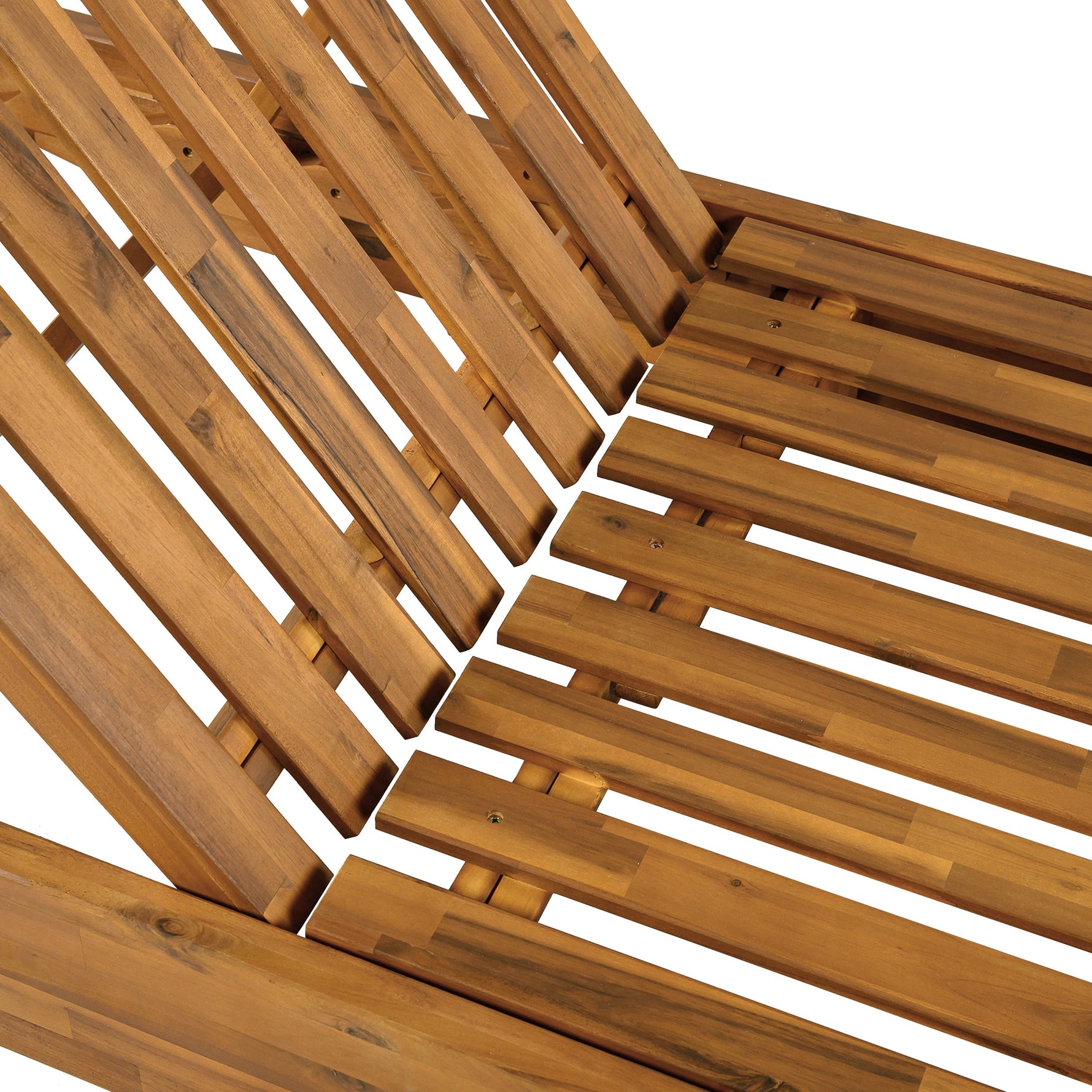 Acacia Wood Chaise Lounge with Cushion