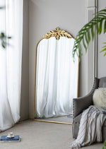 Arched Wall Mirror with Metal Frame