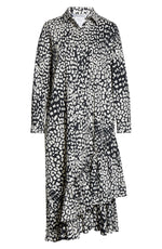 Women's Max Mara Lipari Leopard Print Long Sleeve Cotton Midi Shirtdress