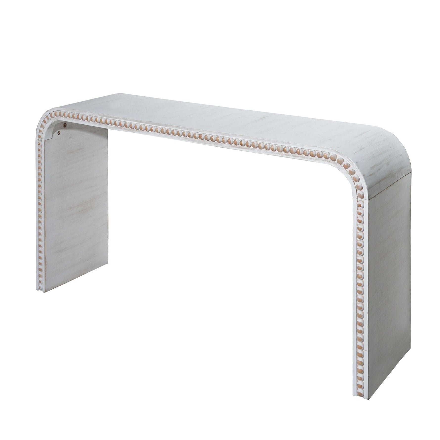 Washed White Console Table, 59in Entryway Table