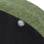 Shep 36' Curved Dog Sofa Bed Medium Moss Green Fleeced Teddy