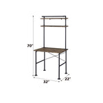 Ensata Rustic Writing Desk - Black / Oak