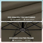 Large Garden Umbrella, Outdoor Hanging Cantilever Umbrella