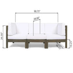 Oana 3 Piece Sofa Set With Water Resistant Cushions