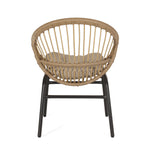 Outdoor Accent Chair with Curved Back and Basket Frame Set of 2