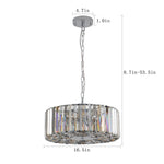 17' Chrome Crystal Pendant Chandelier