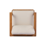 29.5' Mid-Century Modern Acacia Wood Outdoor Club Chair