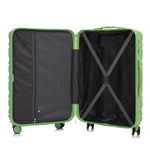 HIFINE Tourist 3-Piece Spinner Wheel Luggage Set in Green