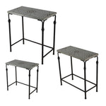 Set of 3 Gilbert Nesting Tables Metal Plant Stand
