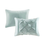 7 Piece Tufted Comforter Set Seafoam King