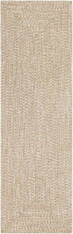 Cream Braided Faux Jute Outdoor Rug