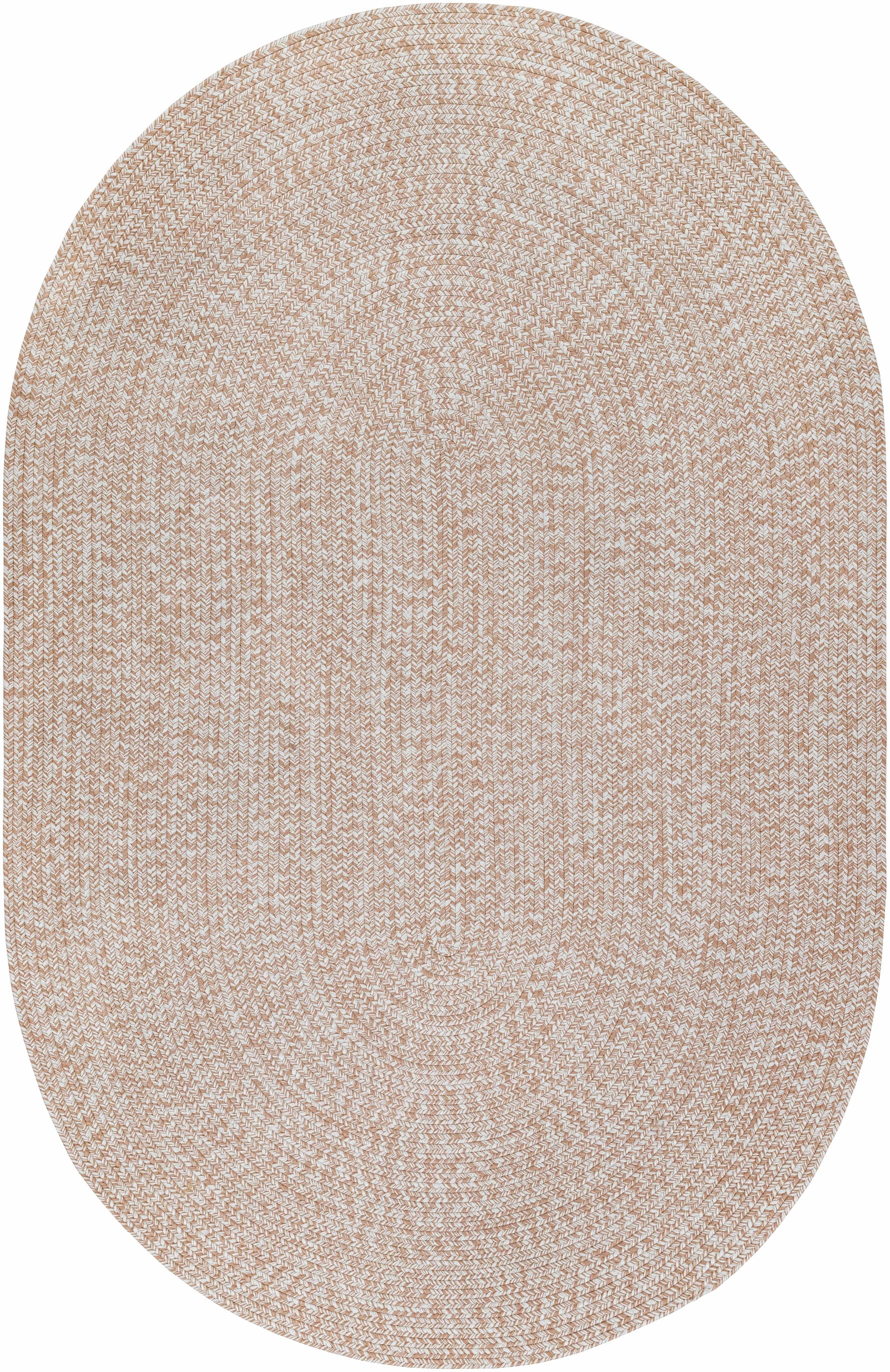 Cream Braided Faux Jute Outdoor Rug