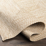Cream Braided Faux Jute Outdoor Rug