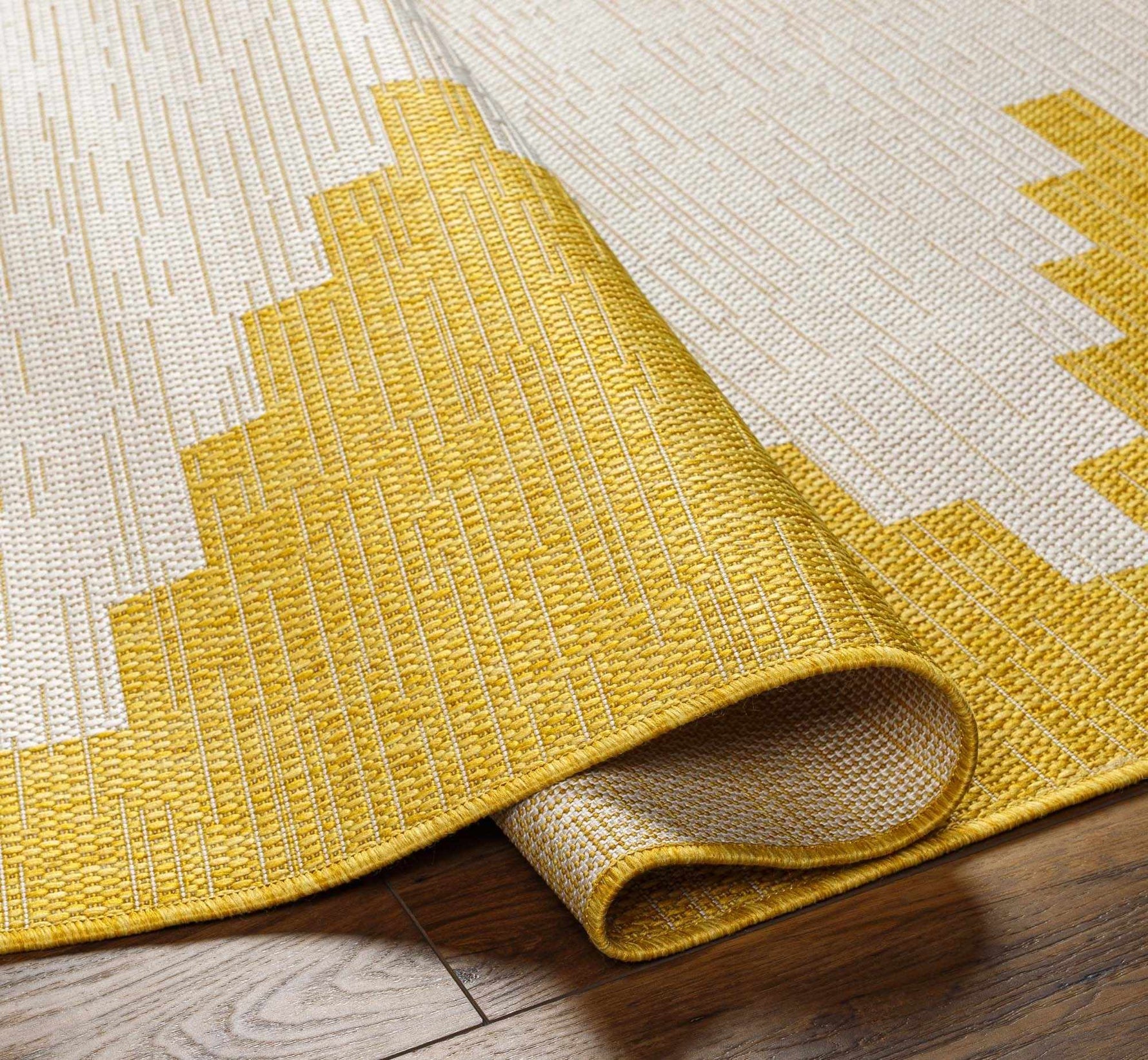 Djugun Yellow Outdoor Rug - Clearance