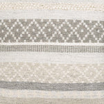Geyser Woven White Gray Cotton Pouf - Clearance