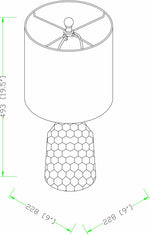 Gulmarrad Textured Ivory Ceramic Table Lamp