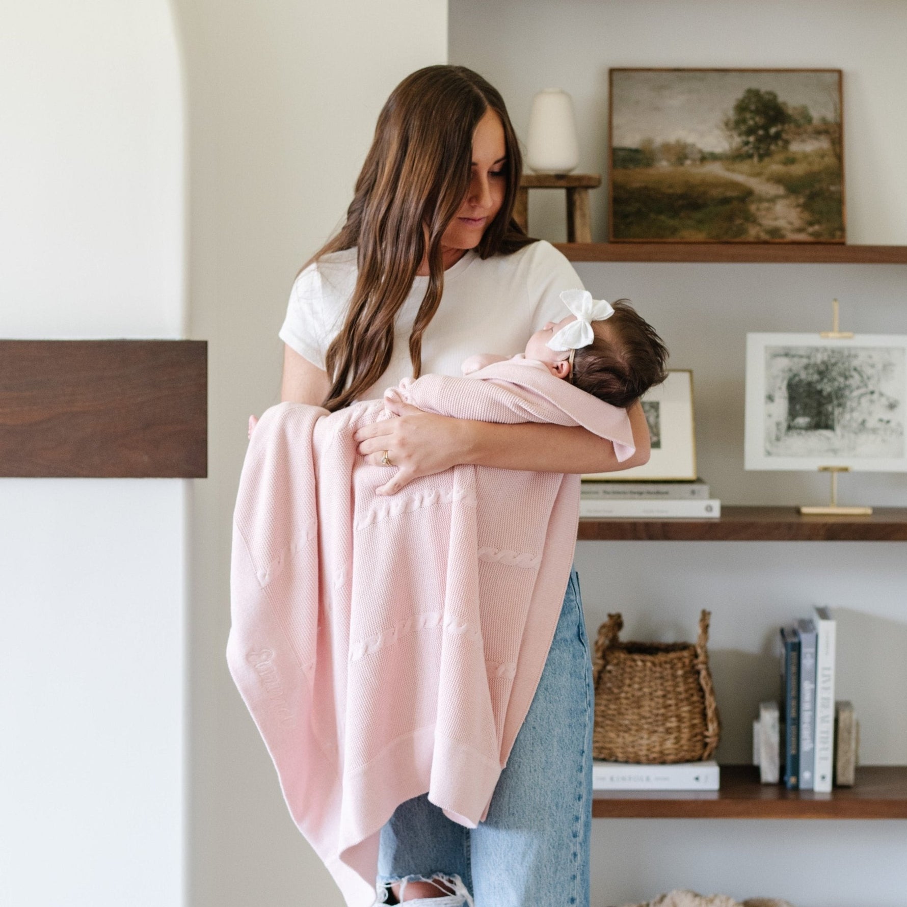 Heirloom Cotton Knit Receiving Blankets
