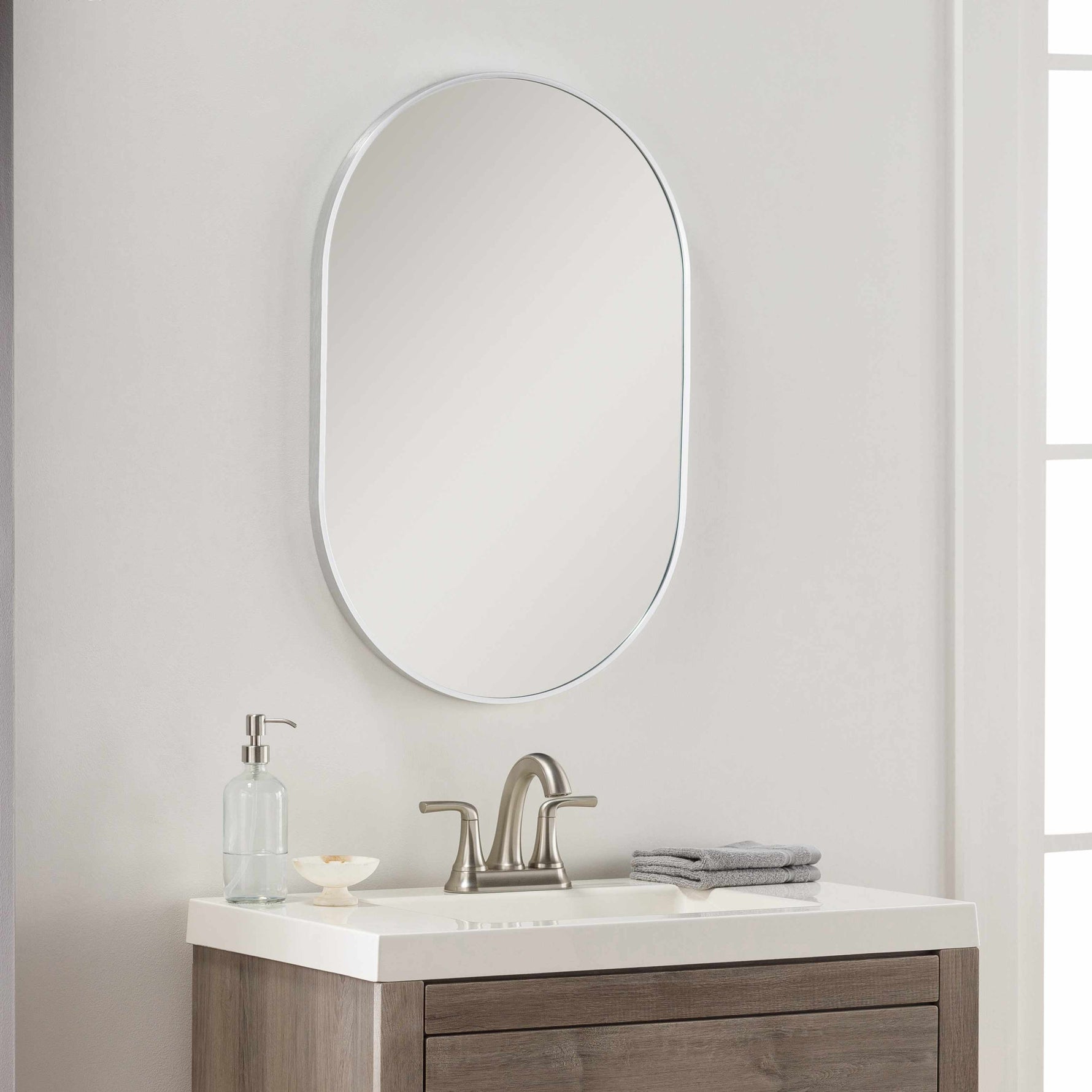 Hagenburg Silver Iron Frame Mirror