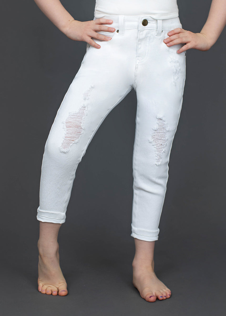Joyfolie Izzy Denim Jeans in White